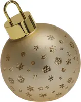 Kerstbal met LED-lampjes Ø 15cm, mat goud - afbeelding 2