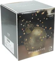 Kerstbal met LED-lampjes Ø 15cm, mat goud - afbeelding 3