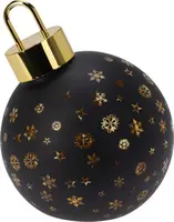 Kerstbal met LED-lampjes Ø 15cm, mat zwart - afbeelding 2
