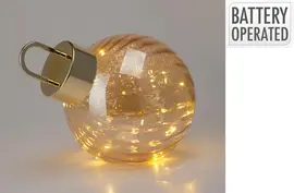 Kerstbal met LED-lampjes Ø 20cm, amber - afbeelding 2