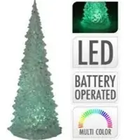 Kerstboom acryl met LED-verlichting Ø 8,5 x 21cm, multicolor - afbeelding 3