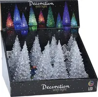 Kerstboom acryl met LED-verlichting Ø 8,5 x 21cm, multicolor - afbeelding 1