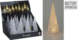 Kerstboom acryl met LED-verlichting Ø 8,5 x 21cm, warm wit - afbeelding 4