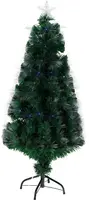 Kerstboom glasvezel met LED-verlichting 90cm, multicolor - afbeelding 1