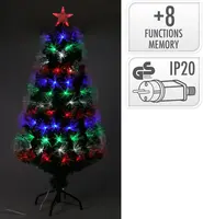 Kerstboom glasvezel met LED-verlichting 90cm, multicolor - afbeelding 2