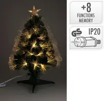 Kerstboom glasvezel met LED-verlichting 90cm, warm wit - afbeelding 2