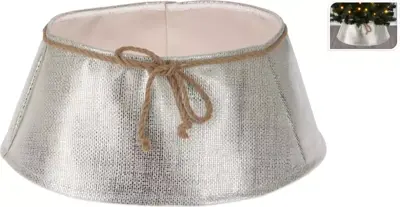 Kerstboomrok rond 40cm zilver