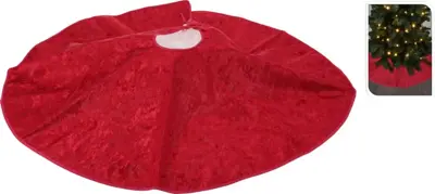 Kerstboomrok rond 90cm rood