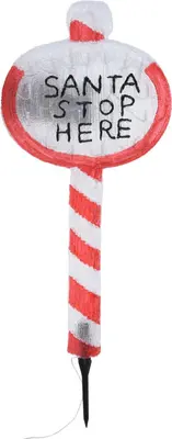 Kerstbord met LED-verlichting 78cm - afbeelding 2