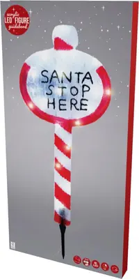 Kerstbord met LED-verlichting 78cm - afbeelding 3