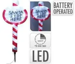 Kerstbord met LED-verlichting 78cm - afbeelding 1