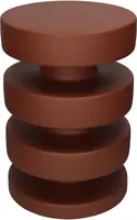 Kersten bijzettafel metaal rond 25.5x37cm terra  - afbeelding 1