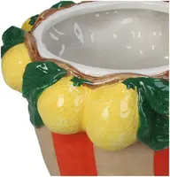 Kersten bloempot citroen steen 19.5x13cm multi - afbeelding 2