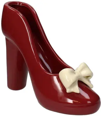 Kersten bloempot schoen keramiek 21x9.5x17cm rood - afbeelding 1