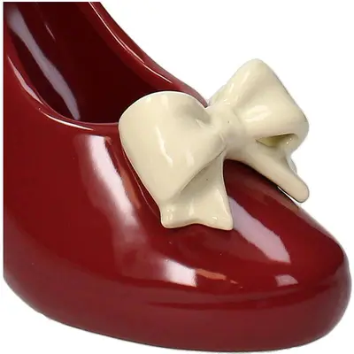 Kersten bloempot schoen keramiek 21x9.5x17cm rood - afbeelding 2