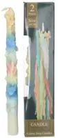 Kersten druipkaars drip 26cm multi 2 stuks - afbeelding 1