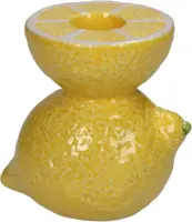 Kersten kandelaar aardewerk lemon 10x7x10cm geel kopen?