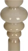 Kersten kandelaar glas rond 9x22.5cm beige - afbeelding 4