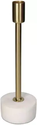 Kersten kandelaar marmer rond 7.5x24.5cm goud - afbeelding 1