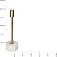 Kersten kandelaar marmer rond 7.5x24.5cm goud - afbeelding 4