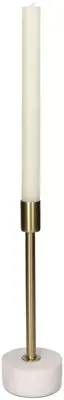 Kersten kandelaar marmer rond 7.5x24.5cm goud - afbeelding 2