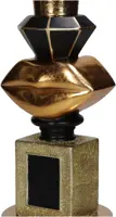 Kersten kandelaar polyresin cosmetica 12x31cm goud - afbeelding 3