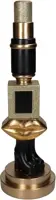 Kersten kandelaar polyresin cosmetica 12x39cm goud - afbeelding 1