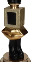 Kersten kandelaar polyresin cosmetica 12x39cm goud - afbeelding 4