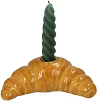 Kersten kandelaar polyresin croissant 16.5x9x5.5cm bruin - afbeelding 2