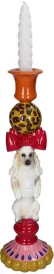 Kersten kandelaar polyresin hond 10.5x36cm multi - afbeelding 2
