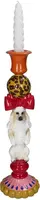 Kersten kandelaar polyresin hond 10.5x36cm multi - afbeelding 2
