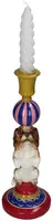 Kersten kandelaar polyresin hond 10x29cm multi - afbeelding 2