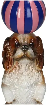 Kersten kandelaar polyresin hond 10x29cm multi - afbeelding 3
