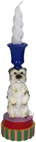 Kersten kandelaar polyresin hond 8.5x21cm multi - afbeelding 2
