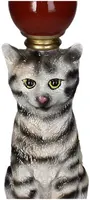 Kersten kandelaar polyresin kat 10.5x35cm multi - afbeelding 3