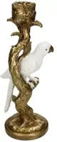 Kersten kandelaar polyresin vogel 10.5x9x25.5cm goud - afbeelding 2