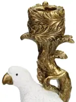 Kersten kandelaar polyresin vogel 10.5x9x25.5cm goud - afbeelding 4