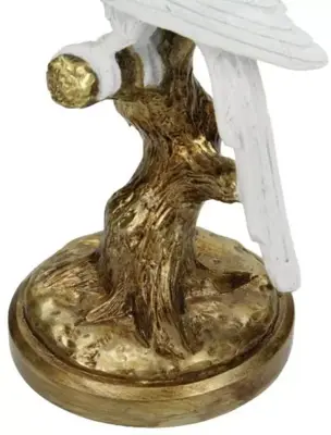 Kersten kandelaar polyresin vogel 10.5x9x25.5cm goud - afbeelding 5
