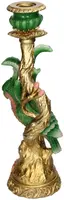 Kersten kandelaar polyresin vogel 10x9.5x33.5cm groen - afbeelding 3