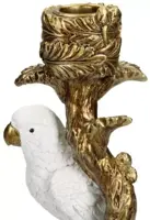 Kersten kandelaar polyresin vogel 10x9x25.5cm goud - afbeelding 4