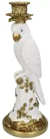 Kersten kandelaar polyresin vogel 14x14x35.5cm goud - afbeelding 1