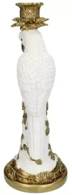 Kersten kandelaar polyresin vogel 14x14x35.5cm goud - afbeelding 2