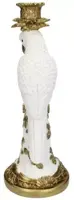 Kersten kandelaar polyresin vogel 14x14x35.5cm goud - afbeelding 2