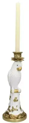 Kersten kandelaar polyresin vogel 14x14x35.5cm goud - afbeelding 3