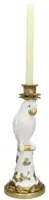 Kersten kandelaar polyresin vogel 14x14x35.5cm goud - afbeelding 3