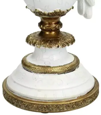 Kersten kandelaar polyresin vogel 15x15x39.5cm goud - afbeelding 4