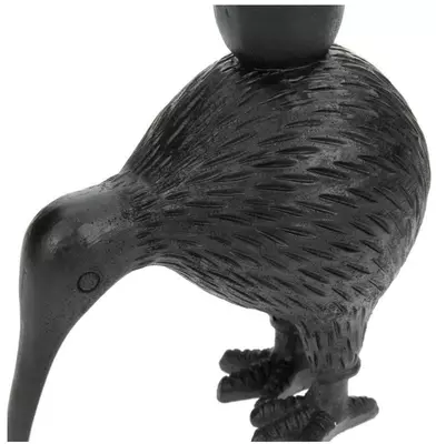 Kersten kandelaar polyresin vogel kiwi 12.5x7x14.5cm zwart - afbeelding 4