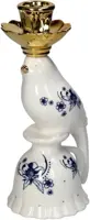 Kersten kandelaar porselein dutch delight vogel 10x8.5x21cm blauw - afbeelding 1