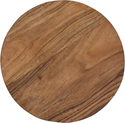 Kersten kruk hout rond 25.5x15cm bruin  - afbeelding 4