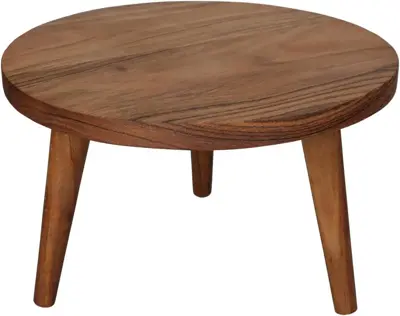 Kersten kruk hout rond 25.5x15cm bruin  - afbeelding 1